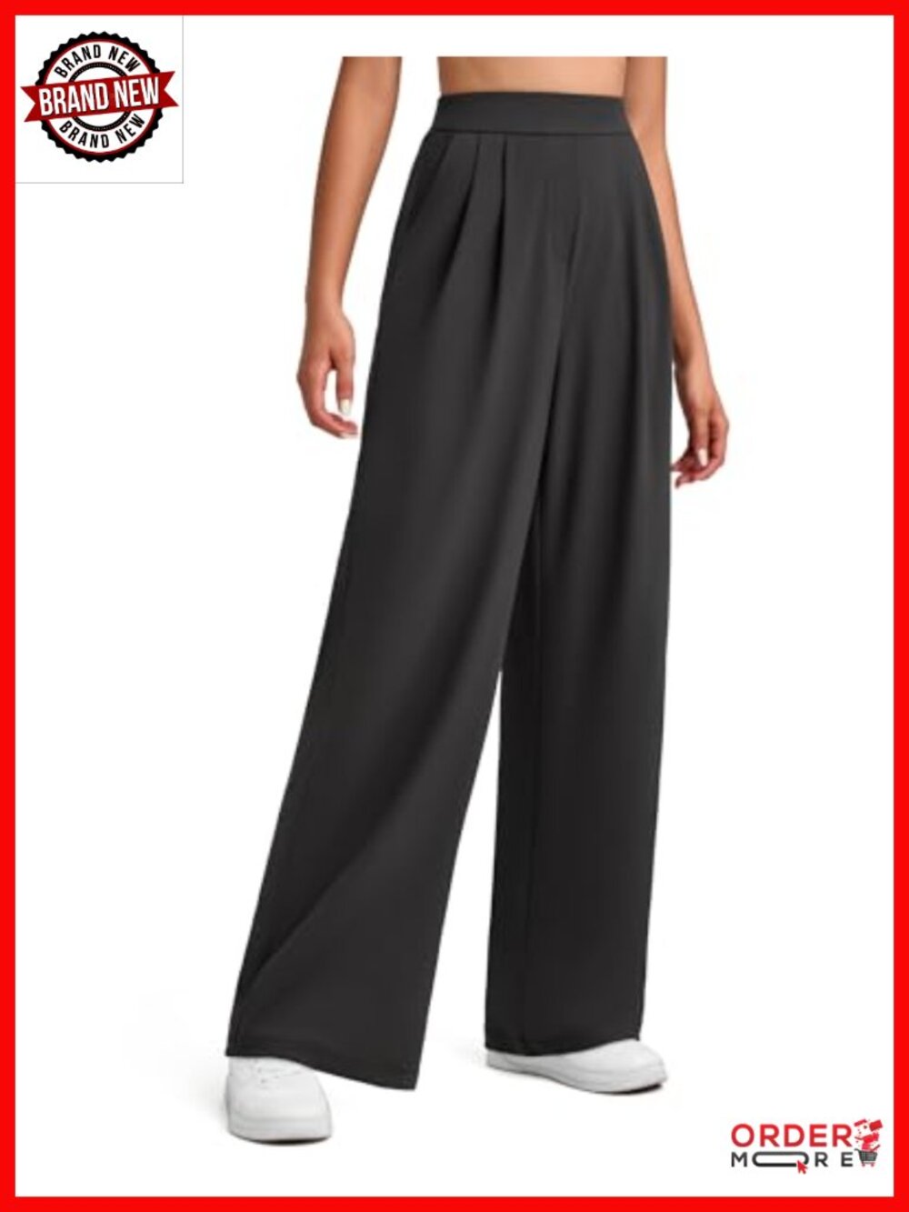 High Waisted Wide Leg Yoga Dress Pants with Pockets